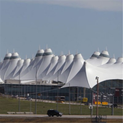 Tettoia a membrana aeroportuale